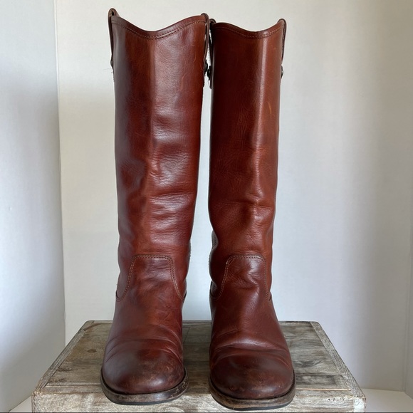FRYE Cognac Melissa Button Boots/Booties - Picture 15 of 16